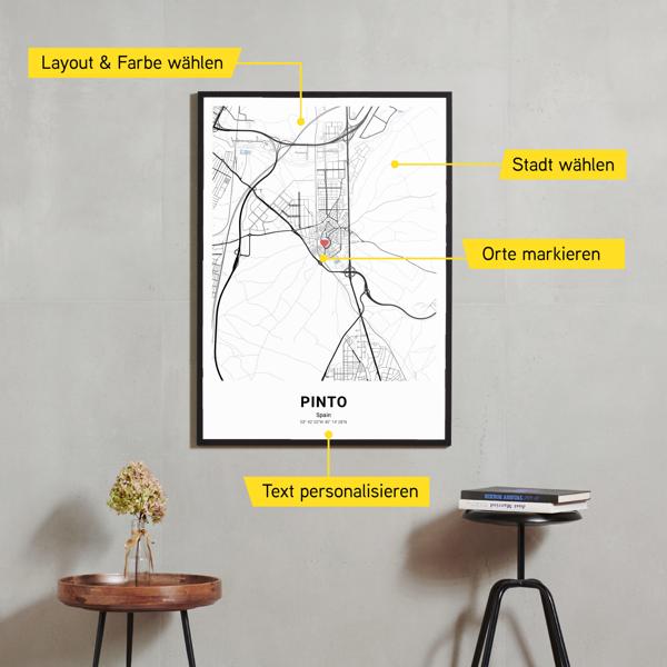 Stadtkarte von Pinto erstellt auf Cartida