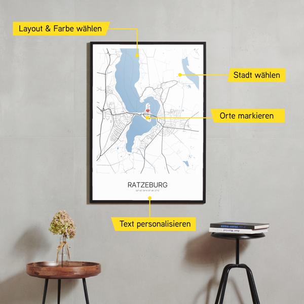 Stadtkarte von Ratzeburg erstellt auf Cartida