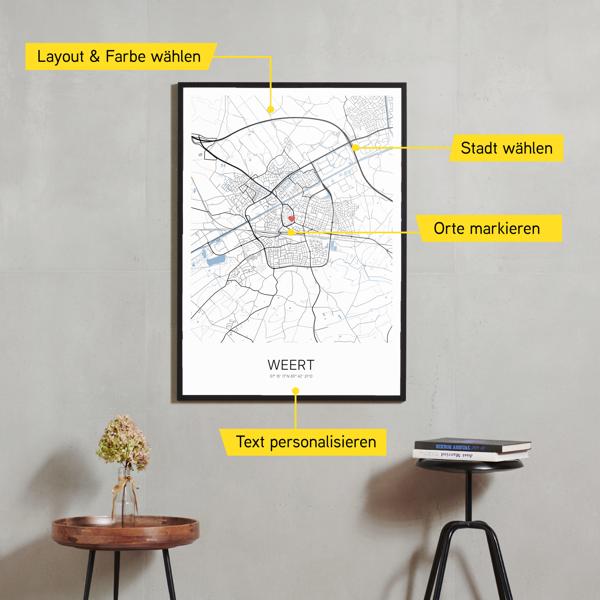 Stadtkarte von Weert erstellt auf Cartida