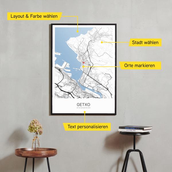 Stadtkarte von Getxo erstellt auf Cartida