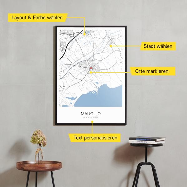 Stadtkarte von Mauguio erstellt auf Cartida