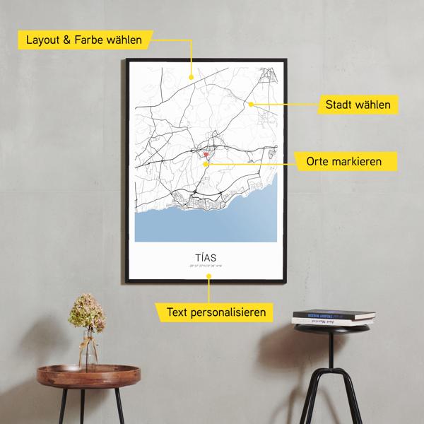 Stadtkarte von Tías erstellt auf Cartida