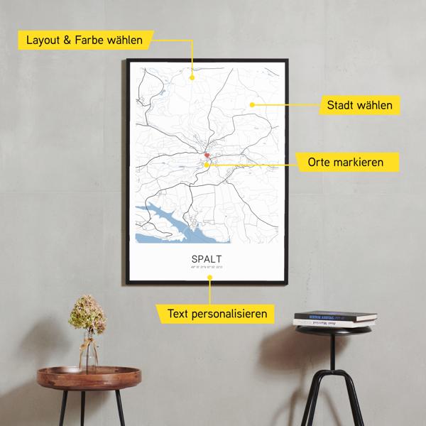 Stadtkarte von Spalt erstellt auf Cartida