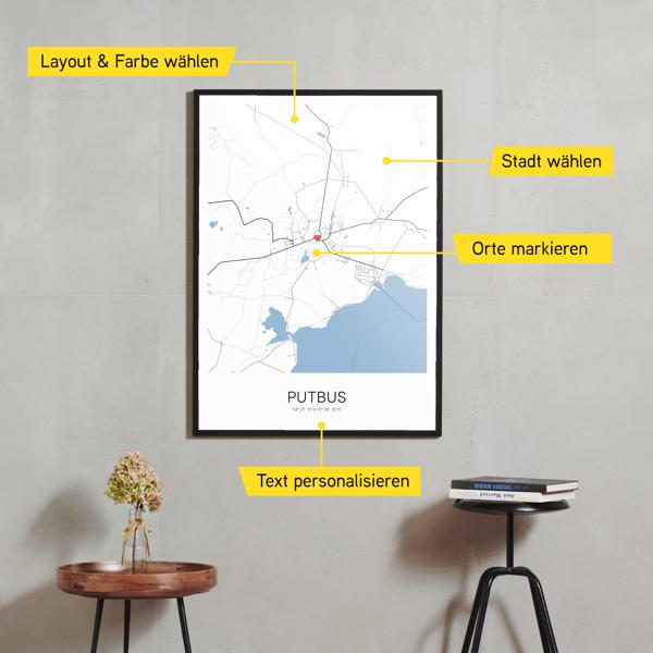 Stadtkarte von Putbus erstellt auf Cartida