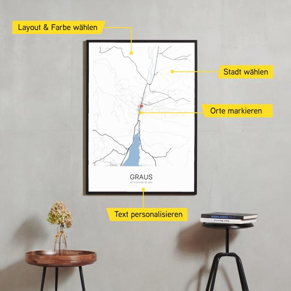 Stadtkarte von Graus erstellt auf Cartida