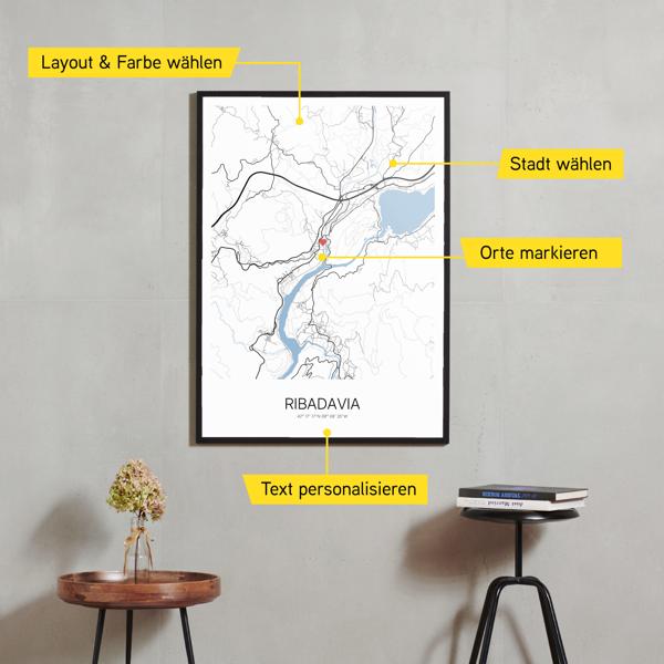 Stadtkarte von Ribadavia erstellt auf Cartida