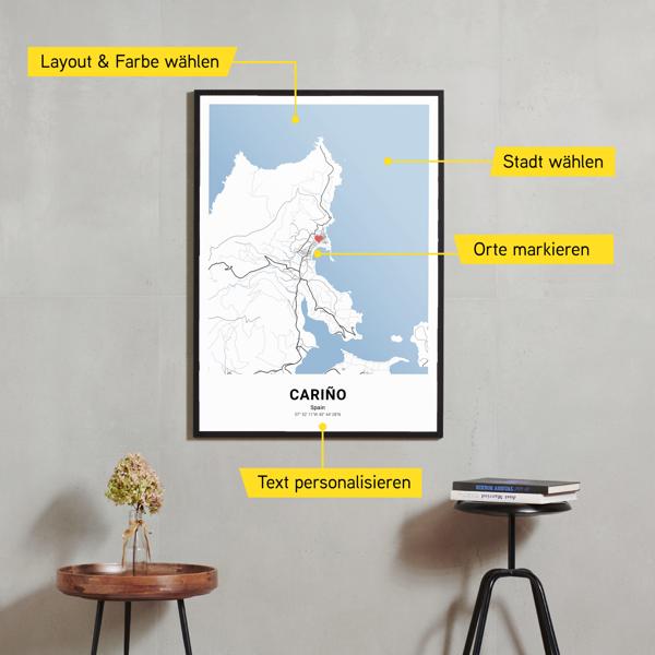 Stadtkarte von Cariño erstellt auf Cartida