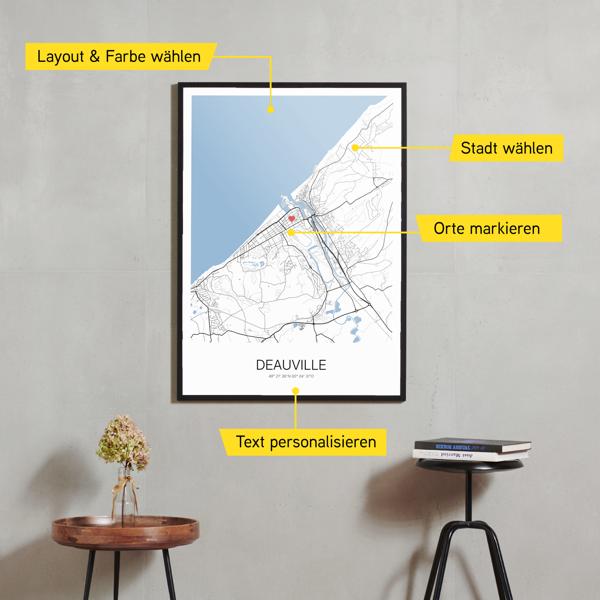 Stadtkarte von Deauville erstellt auf Cartida