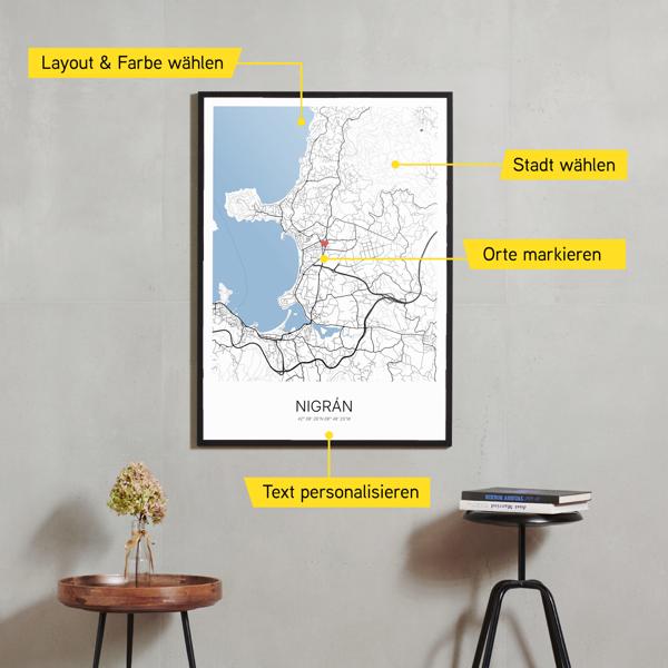 Stadtkarte von Nigrán erstellt auf Cartida