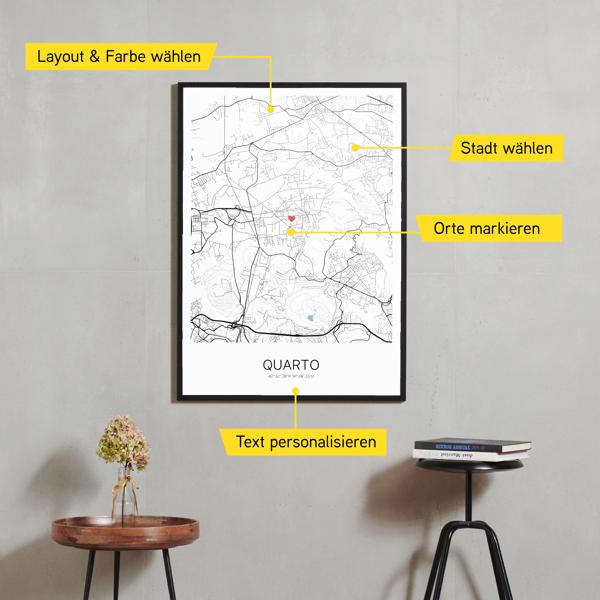 Stadtkarte von Quarto erstellt auf Cartida