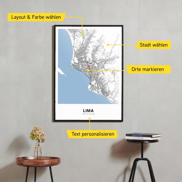 Stadtkarte von Lima erstellt auf Cartida