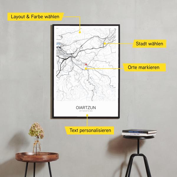Stadtkarte von Oiartzun erstellt auf Cartida