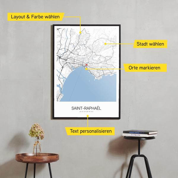 Stadtkarte von Saint-Raphaël erstellt auf Cartida