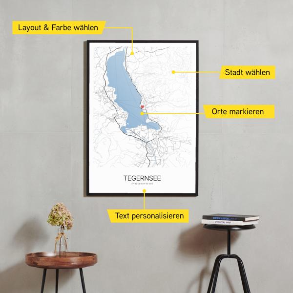 Stadtkarte von Tegernsee erstellt auf Cartida