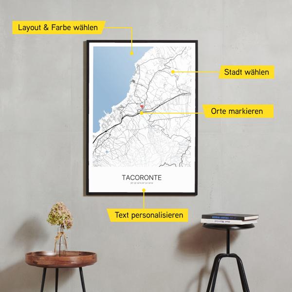 Stadtkarte von Tacoronte erstellt auf Cartida