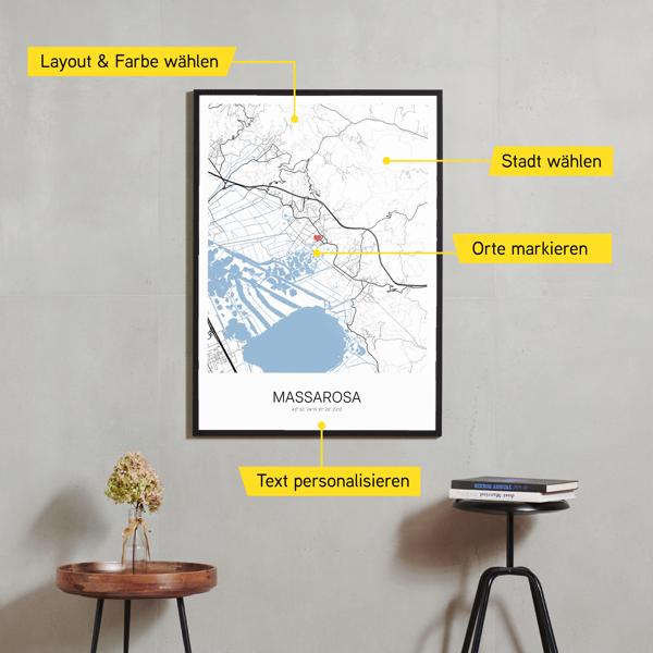 Stadtkarte von Massarosa erstellt auf Cartida