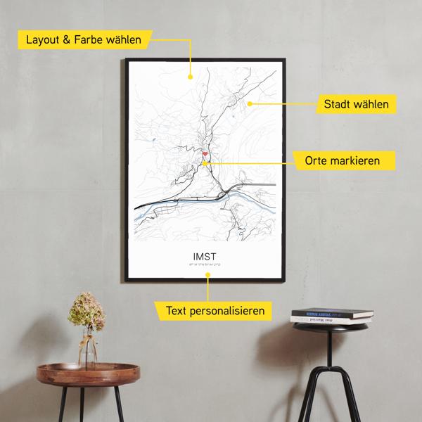 Stadtkarte von Imst erstellt auf Cartida