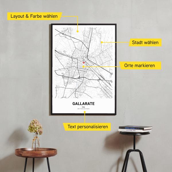 Stadtkarte von Gallarate erstellt auf Cartida