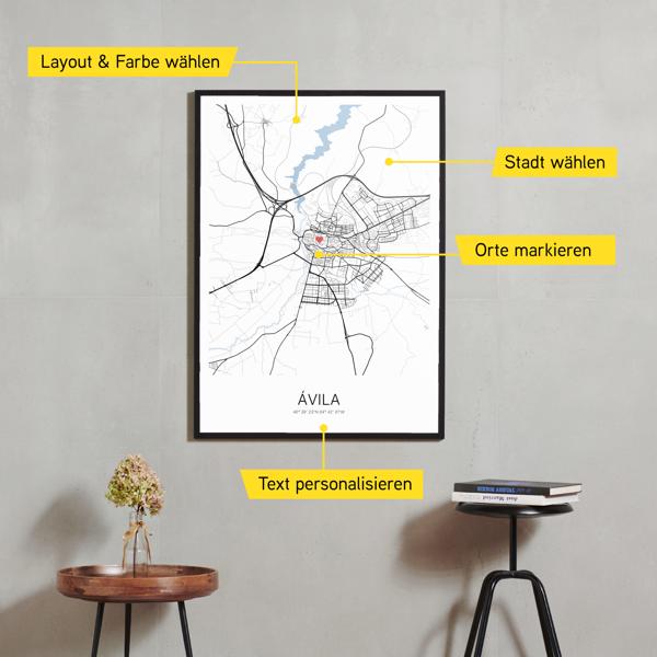 Stadtkarte von Ávila erstellt auf Cartida