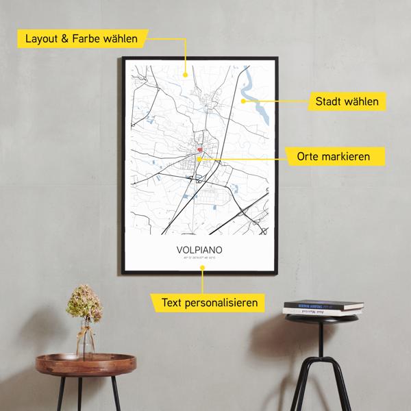 Stadtkarte von Volpiano erstellt auf Cartida