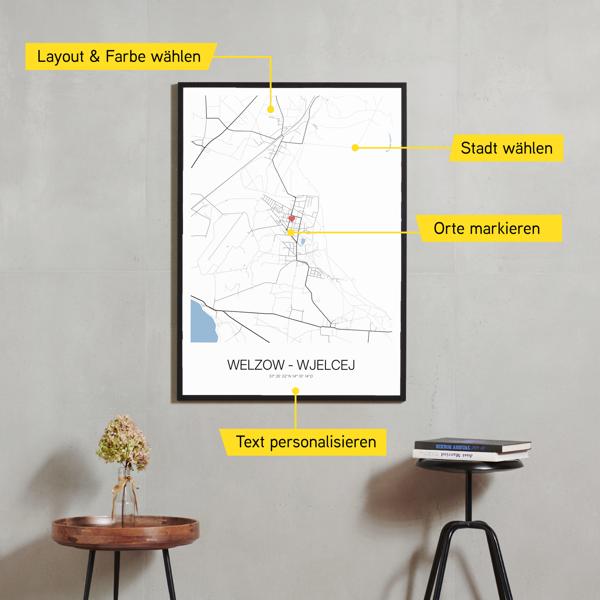 Stadtkarte von Welzow - Wjelcej erstellt auf Cartida