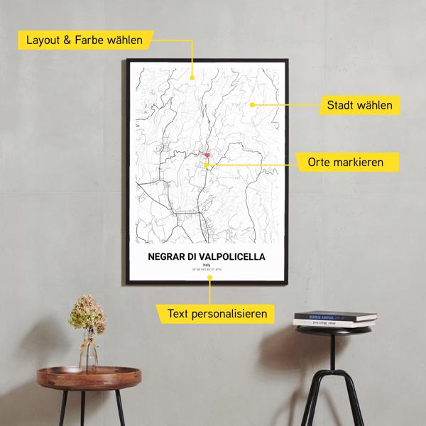 Stadtkarte von Negrar di Valpolicella erstellt auf Cartida