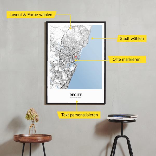 Stadtkarte von Recife erstellt auf Cartida