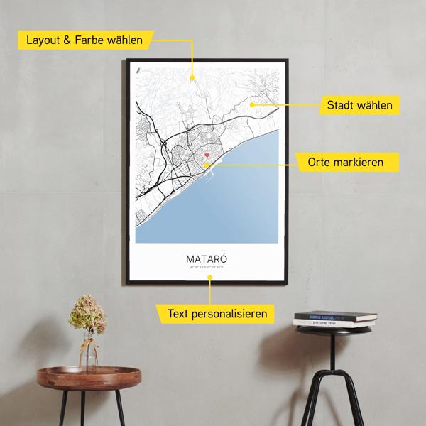Stadtkarte von Mataró erstellt auf Cartida