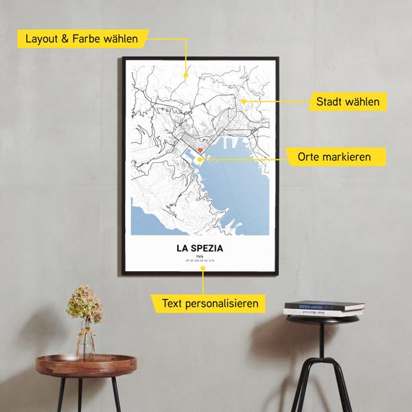 Stadtkarte von La Spezia erstellt auf Cartida