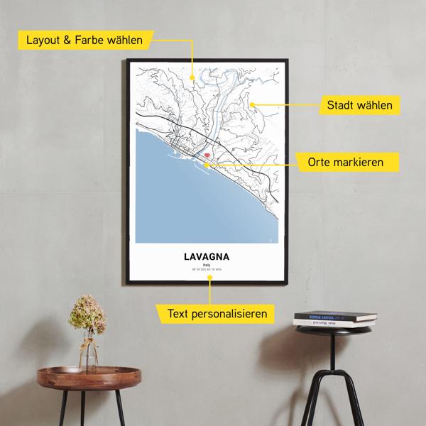 Stadtkarte von Lavagna erstellt auf Cartida