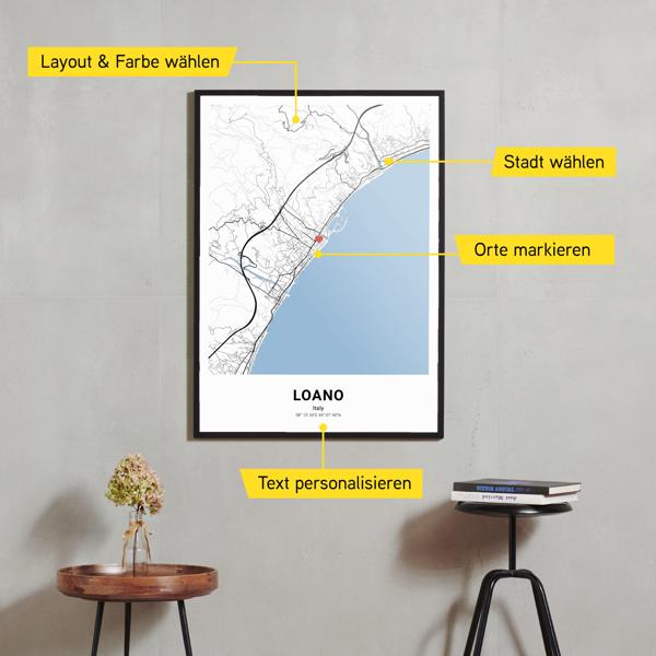 Stadtkarte von Loano erstellt auf Cartida