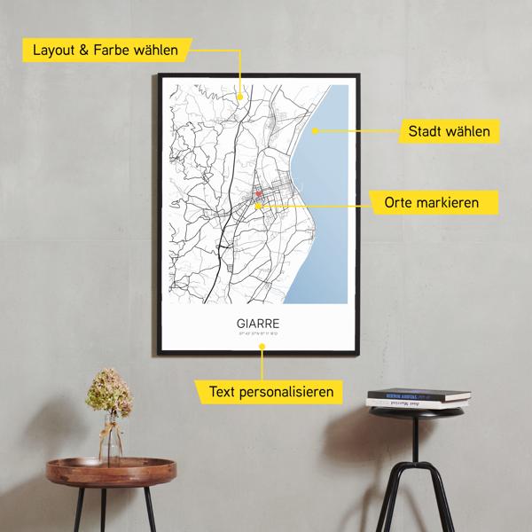 Stadtkarte von Giarre erstellt auf Cartida