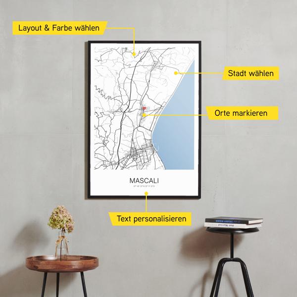 Stadtkarte von Mascali erstellt auf Cartida