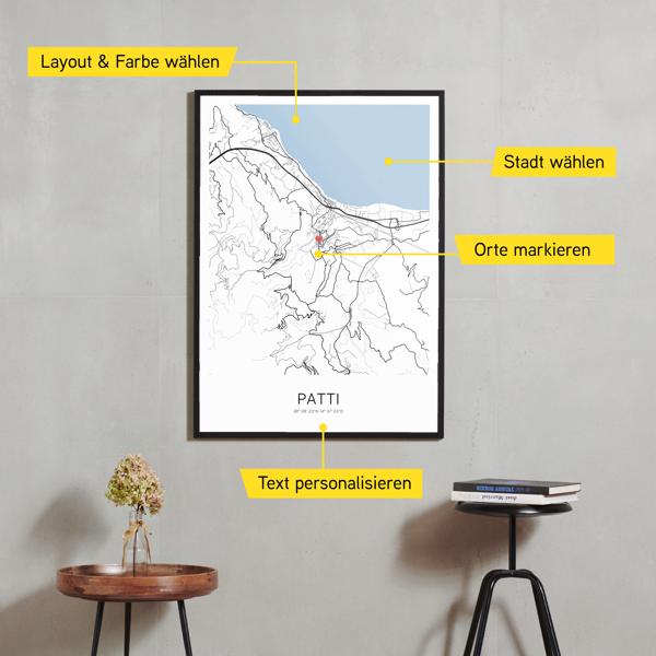 Stadtkarte von Patti erstellt auf Cartida