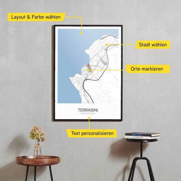 Stadtkarte von Terrasini erstellt auf Cartida