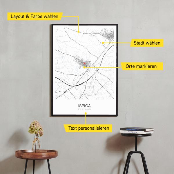 Stadtkarte von Ispica erstellt auf Cartida