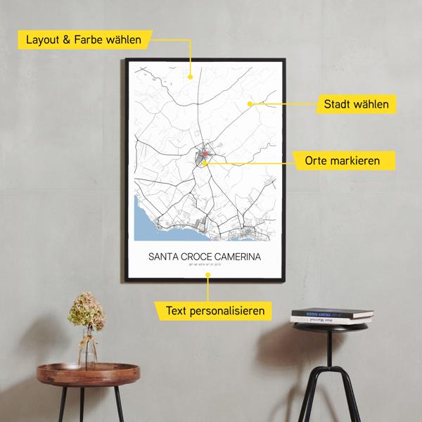 Stadtkarte von Santa Croce Camerina erstellt auf Cartida