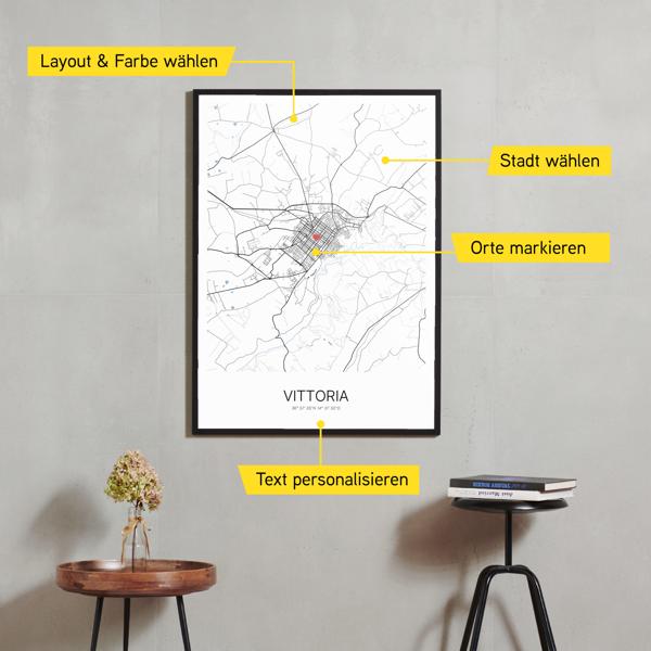 Stadtkarte von Vittoria erstellt auf Cartida