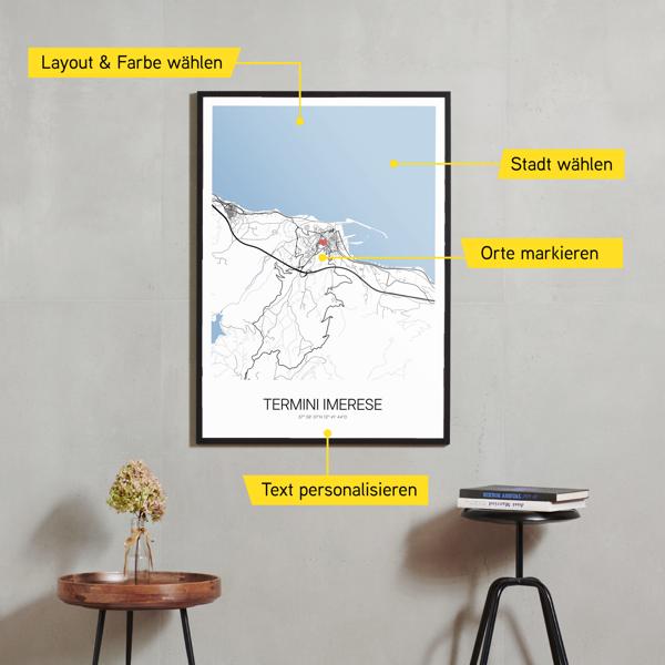 Stadtkarte von Termini Imerese erstellt auf Cartida