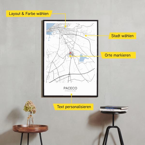 Stadtkarte von Paceco erstellt auf Cartida