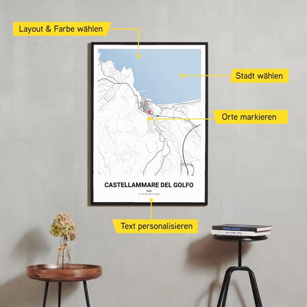 Stadtkarte von Castellammare del Golfo erstellt auf Cartida
