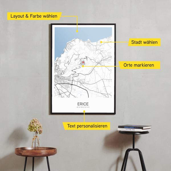 Stadtkarte von Erice erstellt auf Cartida