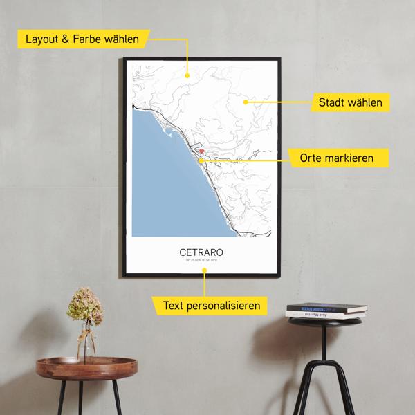 Stadtkarte von Cetraro erstellt auf Cartida