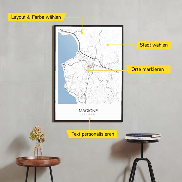 Stadtkarte von Magione erstellt auf Cartida