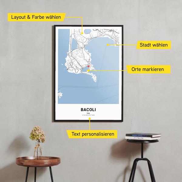 Stadtkarte von Bacoli erstellt auf Cartida