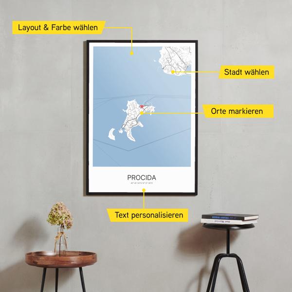 Stadtkarte von Procida erstellt auf Cartida