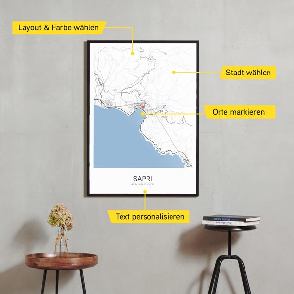 Stadtkarte von Sapri erstellt auf Cartida
