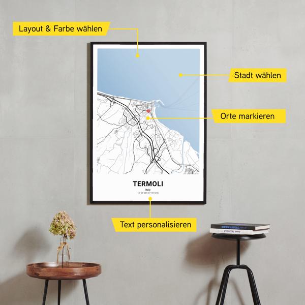 Stadtkarte von Termoli erstellt auf Cartida