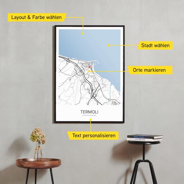 Stadtkarte von Termoli erstellt auf Cartida