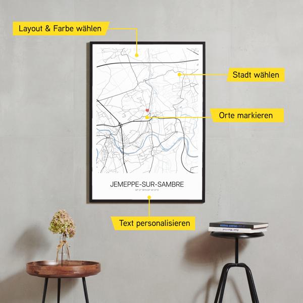 Stadtkarte von Jemeppe-sur-Sambre erstellt auf Cartida